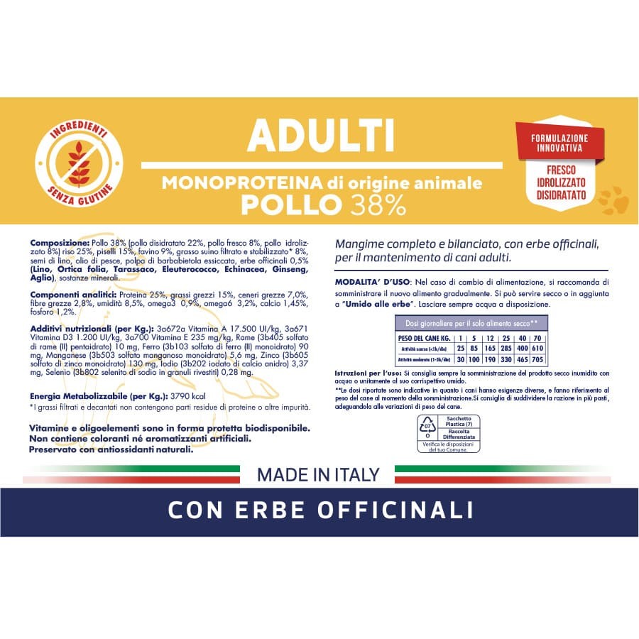 Vet Line Adulti Pollo 12,5 kg Vet Line Adulti Pollo 12,5 kg